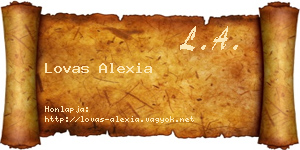 Lovas Alexia névjegykártya